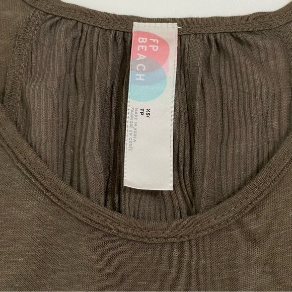 Free People Beach Always Dreamin Linen Blend Cap Sleeve Maxi Dress Army Green XS - Picture 14 of 16